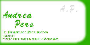 andrea pers business card